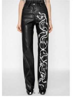 I.AM.GIA Faux Leather Pants Edgy Punk Cyberpunk Moto Biker Goth Large
